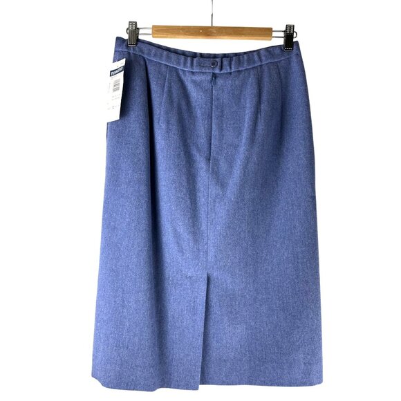 NWT Pendleton Westminster Light Blue Wool Midi Skirt, Women's Size 12 Petite - Picture 2 of 7